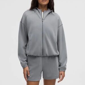 Lululemon Softstreme Full-Zip Hoodie-Solar Grey/SOGY-size 0-NWT